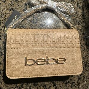 Bebe Cream Textured Handbag